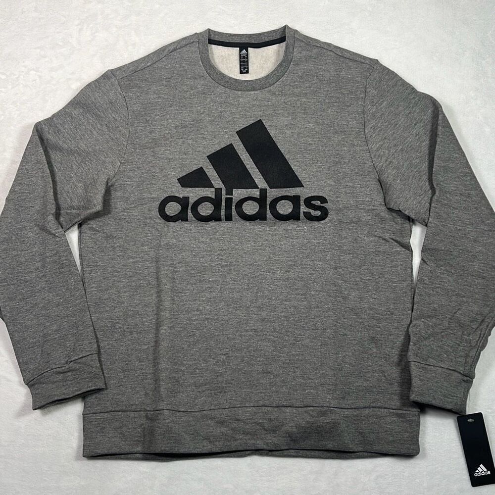 ADIDAS GOLF Tech Fleece‎ casual gray black pullover NWT Men large